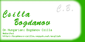 csilla bogdanov business card